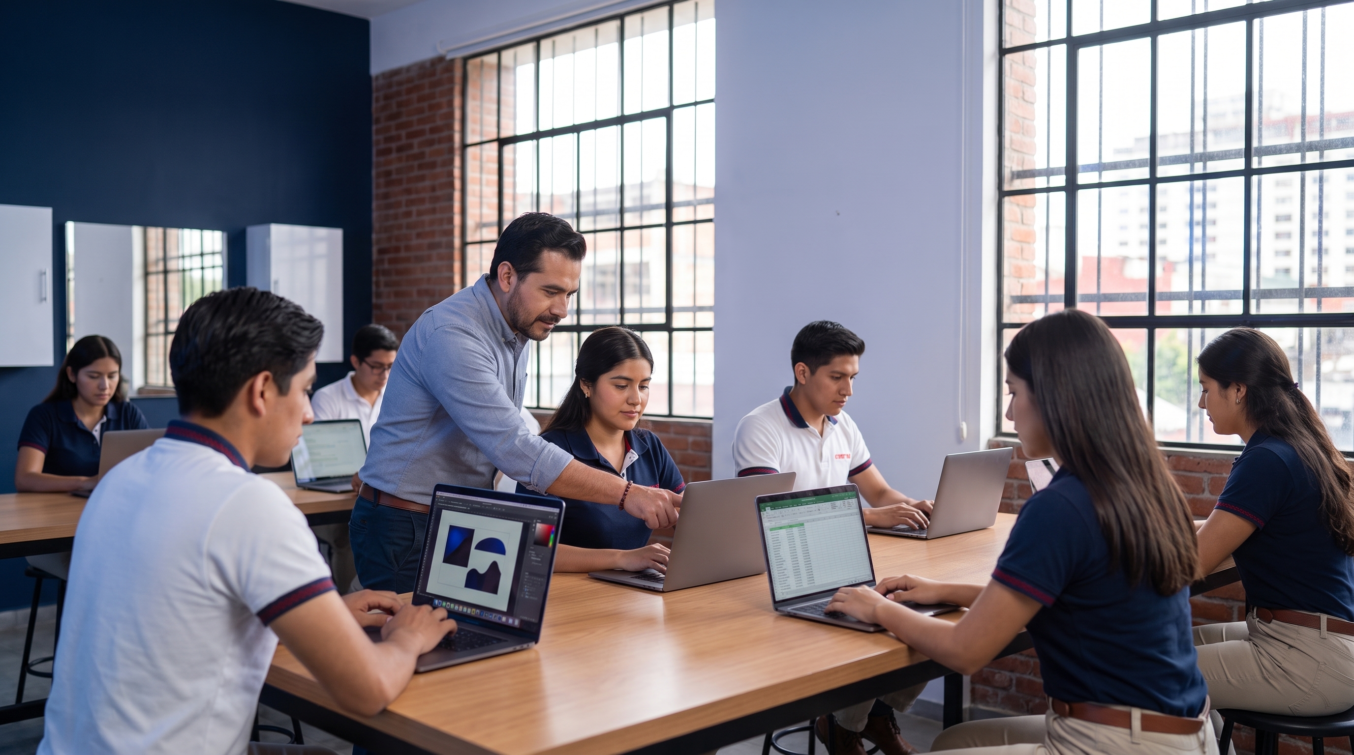 Estudiantes de computación en CETEC